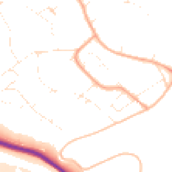 Daytime road noise heatmap for BS9 1PA