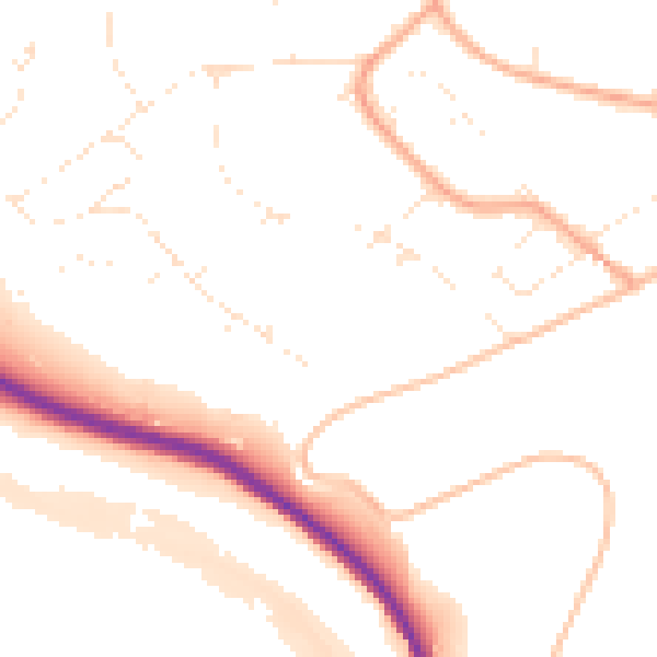 Daytime road noise heatmap for BS9 1PD