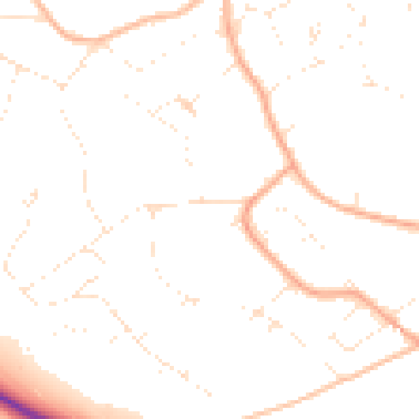 Daytime road noise heatmap for BS9 1QL