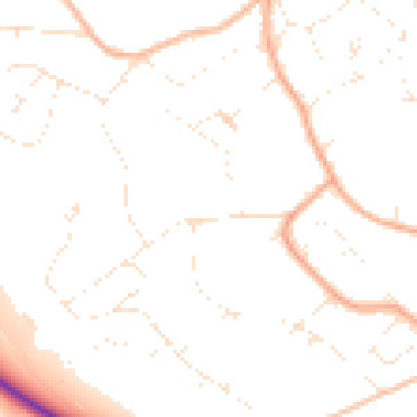 Daytime road noise heatmap for BS9 1QW