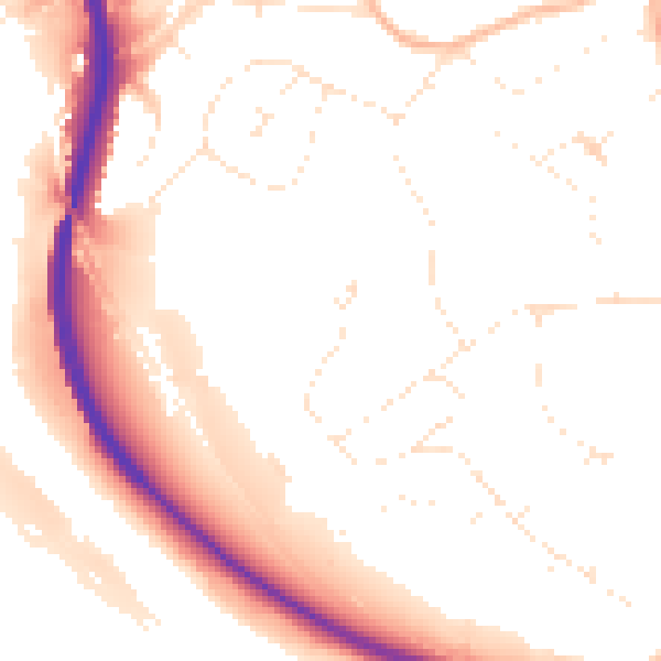Daytime road noise heatmap for BS9 1RE