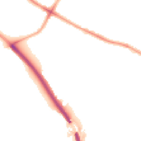 Night-time road noise heatmap for BS9 2HJ