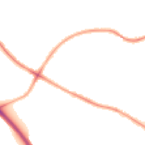Night-time road noise heatmap for BS9 2JS
