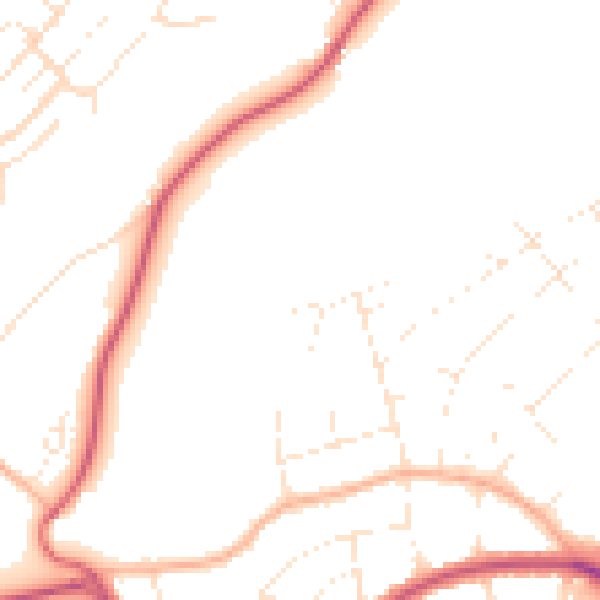 Daytime road noise heatmap for BS9 2QT
