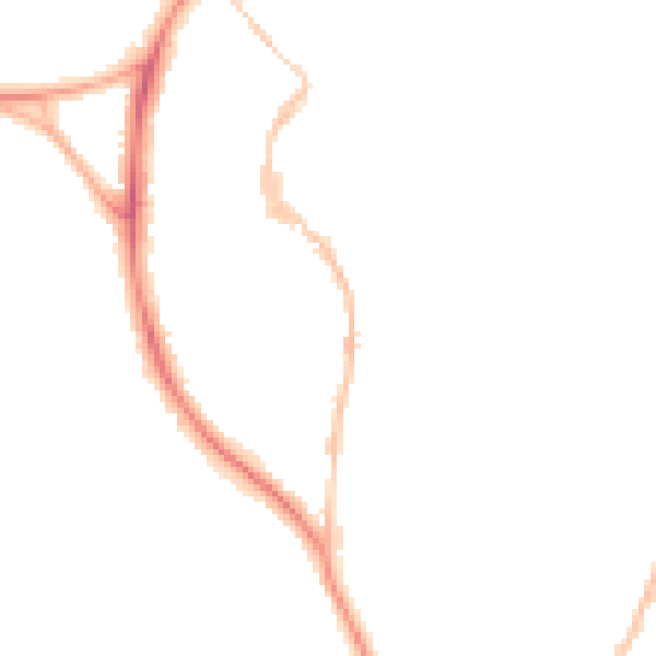 Night-time road noise heatmap for BS9 3AQ