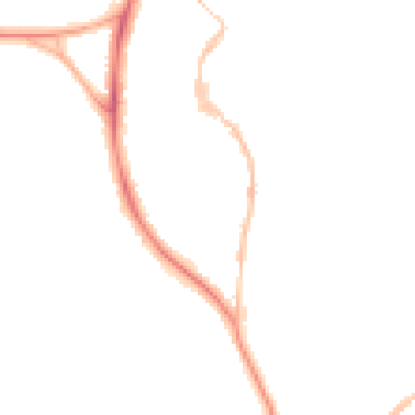 Night-time road noise heatmap for BS9 3BG