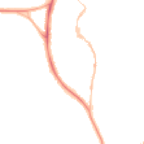 Night-time road noise heatmap for BS9 3BN