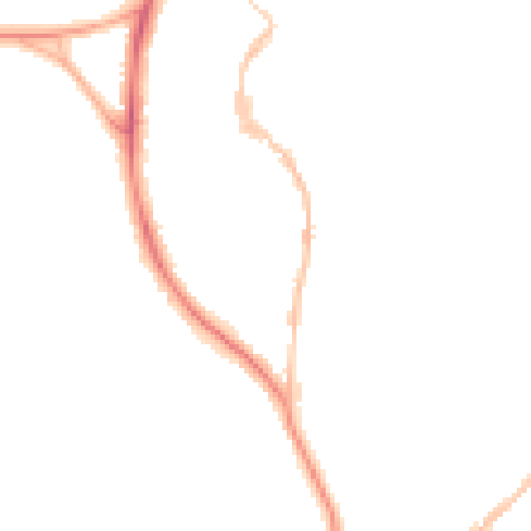 Night-time road noise heatmap for BS9 3BQ