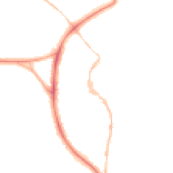Night-time road noise heatmap for BS9 3BY