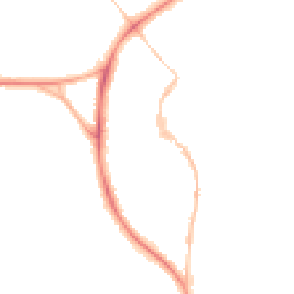 Night-time road noise heatmap for BS9 3DL