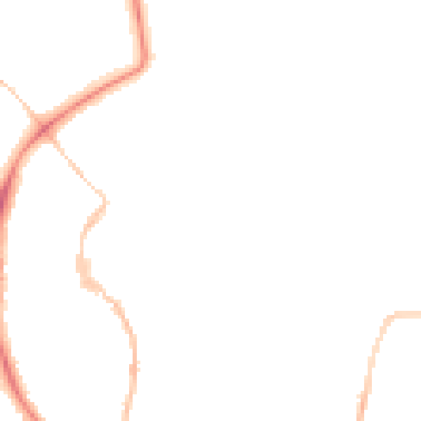 Night-time road noise heatmap for BS9 3EU
