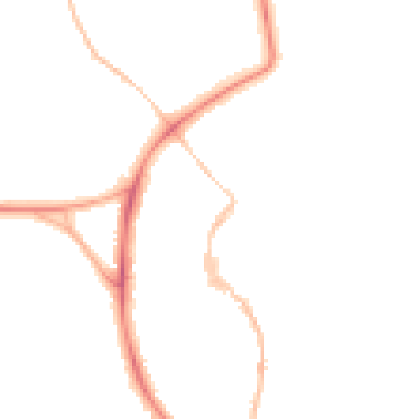 Night-time road noise heatmap for BS9 3FE