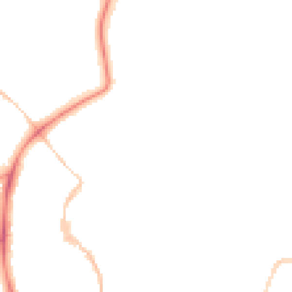 Night-time road noise heatmap for BS9 3HB