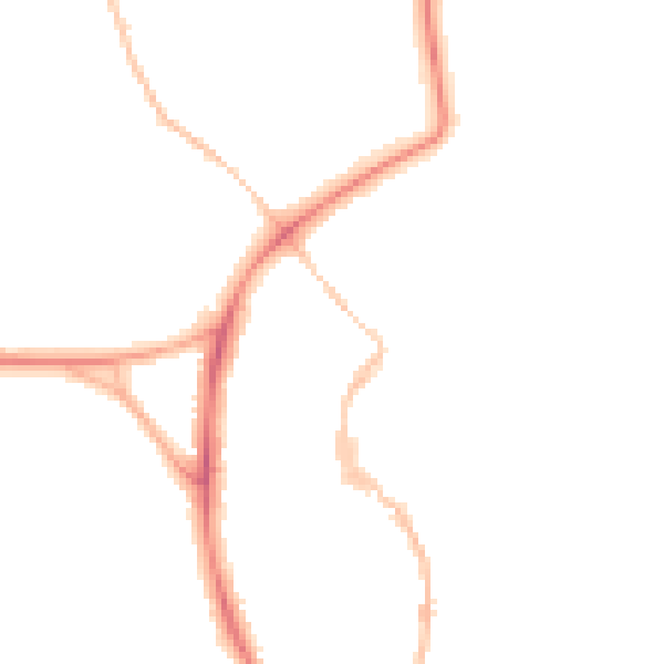 Night-time road noise heatmap for BS9 3HH