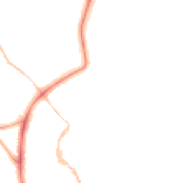 Night-time road noise heatmap for BS9 3HX