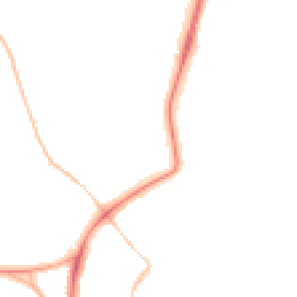 Night-time road noise heatmap for BS9 3JQ