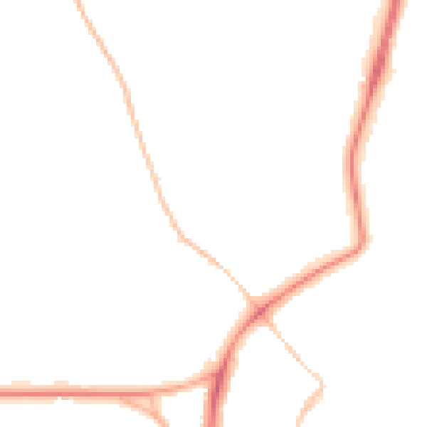 Night-time road noise heatmap for BS9 3LB