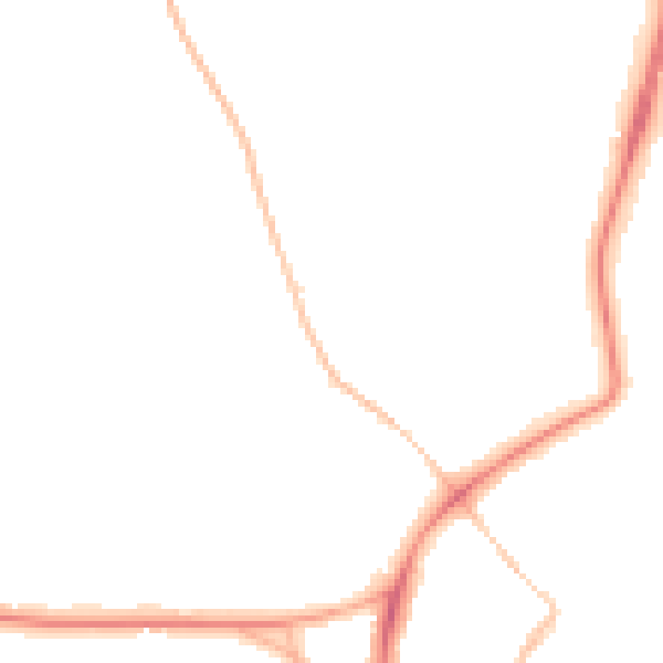 Night-time road noise heatmap for BS9 3NB