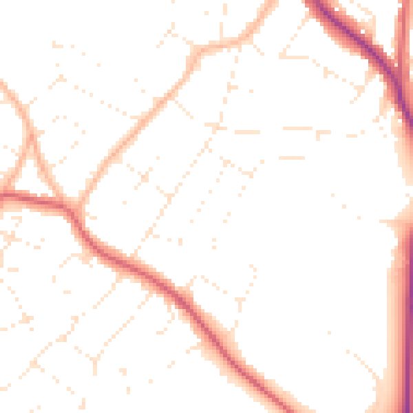 Daytime road noise heatmap for BS9 3TG