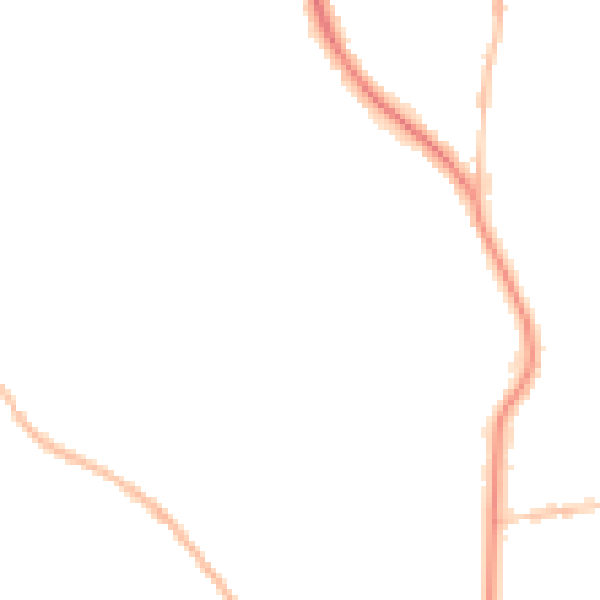 Night-time road noise heatmap for BS9 3UD