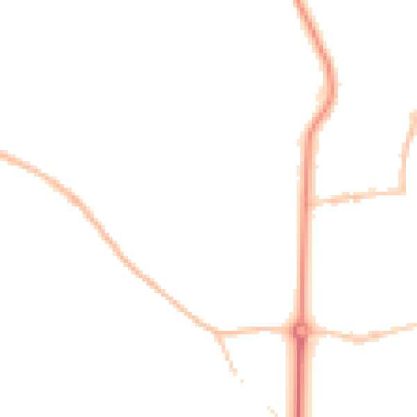 Night-time road noise heatmap for BS9 3UW