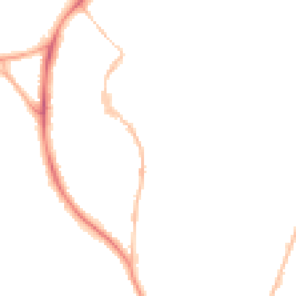 Night-time road noise heatmap for BS9 4AD