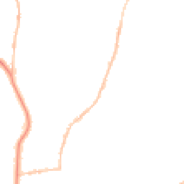 Night-time road noise heatmap for BS9 4BS