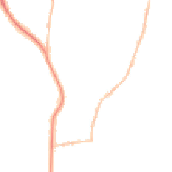 Night-time road noise heatmap for BS9 4DU