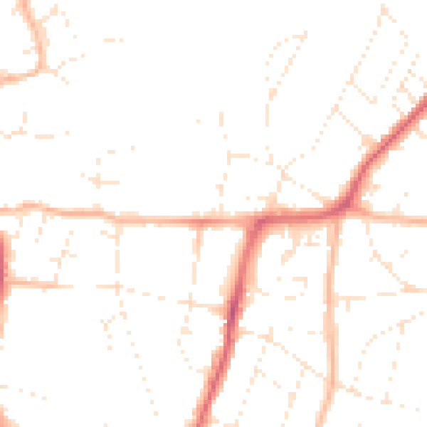 Daytime road noise heatmap for BS9 4UA