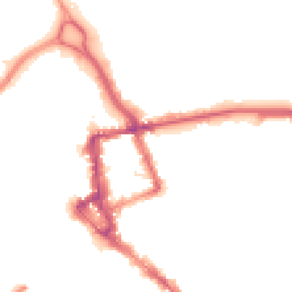 Night-time road noise heatmap for CA1 1BE