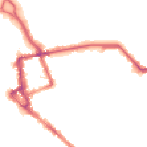 Night-time road noise heatmap for CA1 1EA