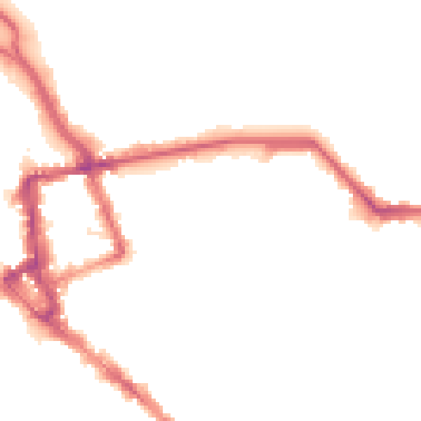 Night-time road noise heatmap for CA1 1JY