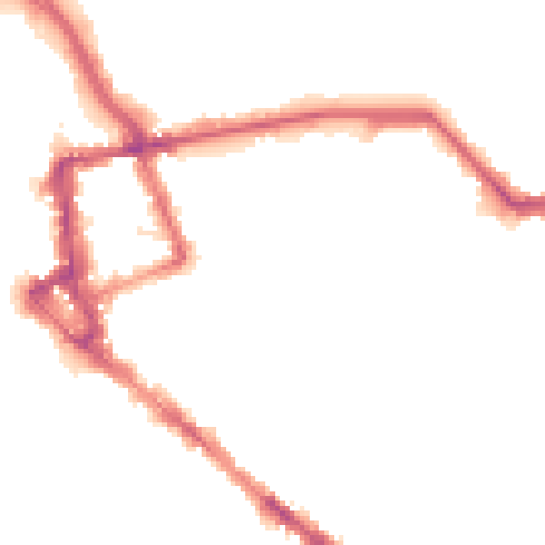 Night-time road noise heatmap for CA1 1LB