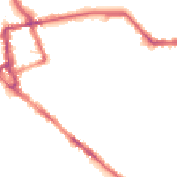 Night-time road noise heatmap for CA1 2AA