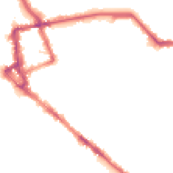 Night-time road noise heatmap for CA1 2AB