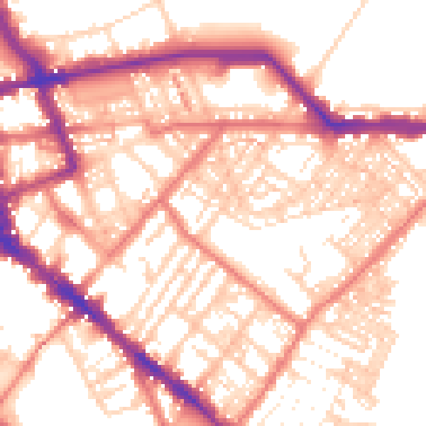 Daytime road noise heatmap for CA1 2AG
