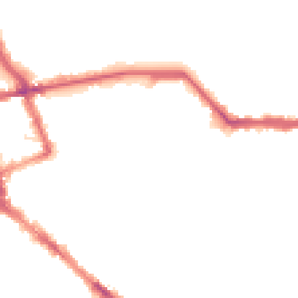 Night-time road noise heatmap for CA1 2AH
