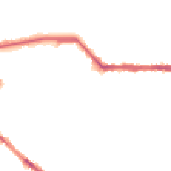 Night-time road noise heatmap for CA1 2AL
