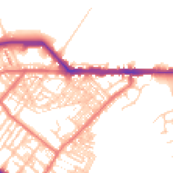 Daytime road noise heatmap for CA1 2AY
