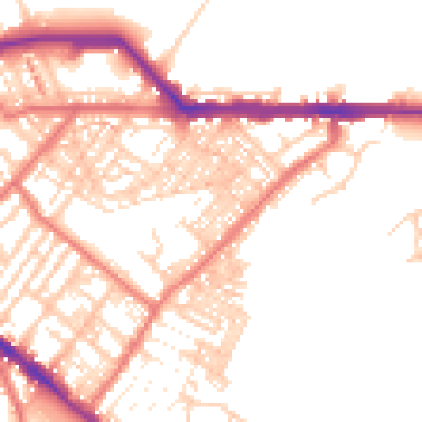 Daytime road noise heatmap for CA1 2BE