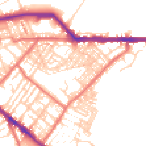 Daytime road noise heatmap for CA1 2BG