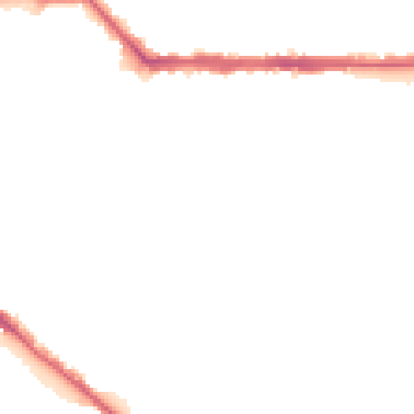 Night-time road noise heatmap for CA1 2DF