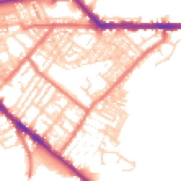 Daytime road noise heatmap for CA1 2DL