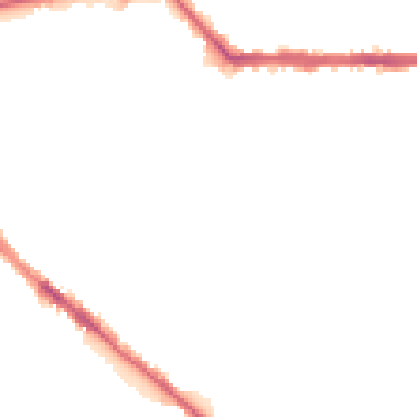 Night-time road noise heatmap for CA1 2DL