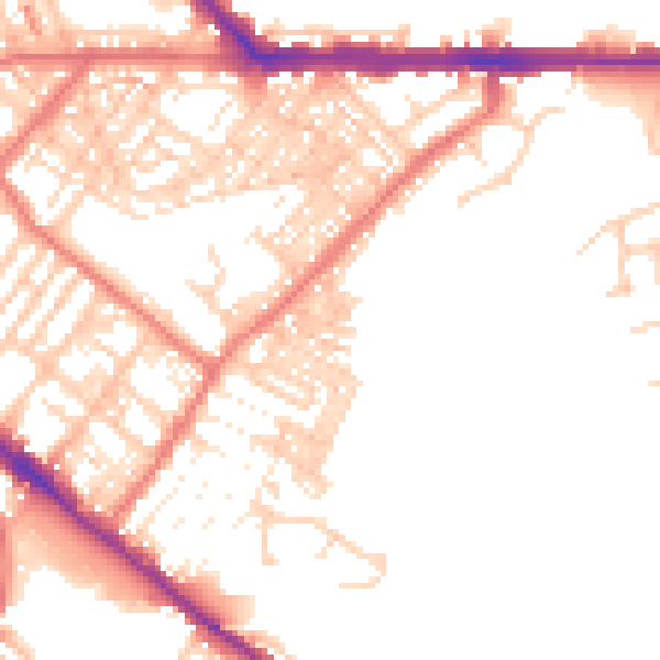 Daytime road noise heatmap for CA1 2DQ