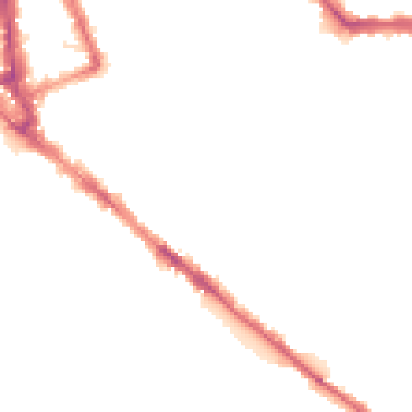 Night-time road noise heatmap for CA1 2EX
