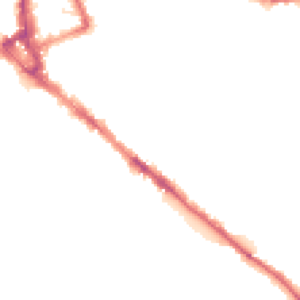 Night-time road noise heatmap for CA1 2EY