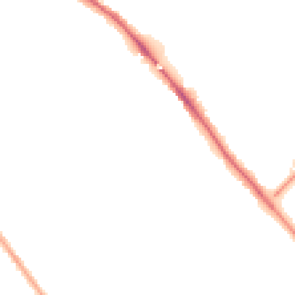 Night-time road noise heatmap for CA1 2FE