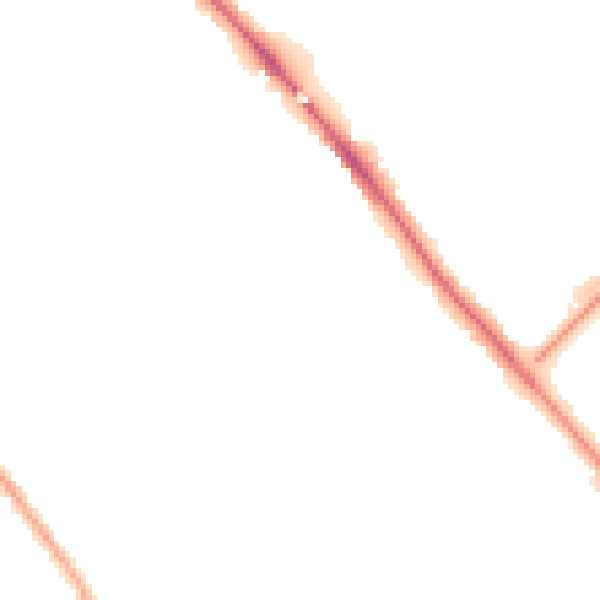 Night-time road noise heatmap for CA1 2FF