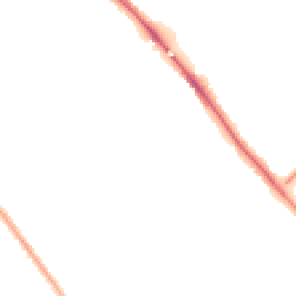 Night-time road noise heatmap for CA1 2FG